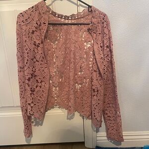 Dry Goods Pink Lace Jacket